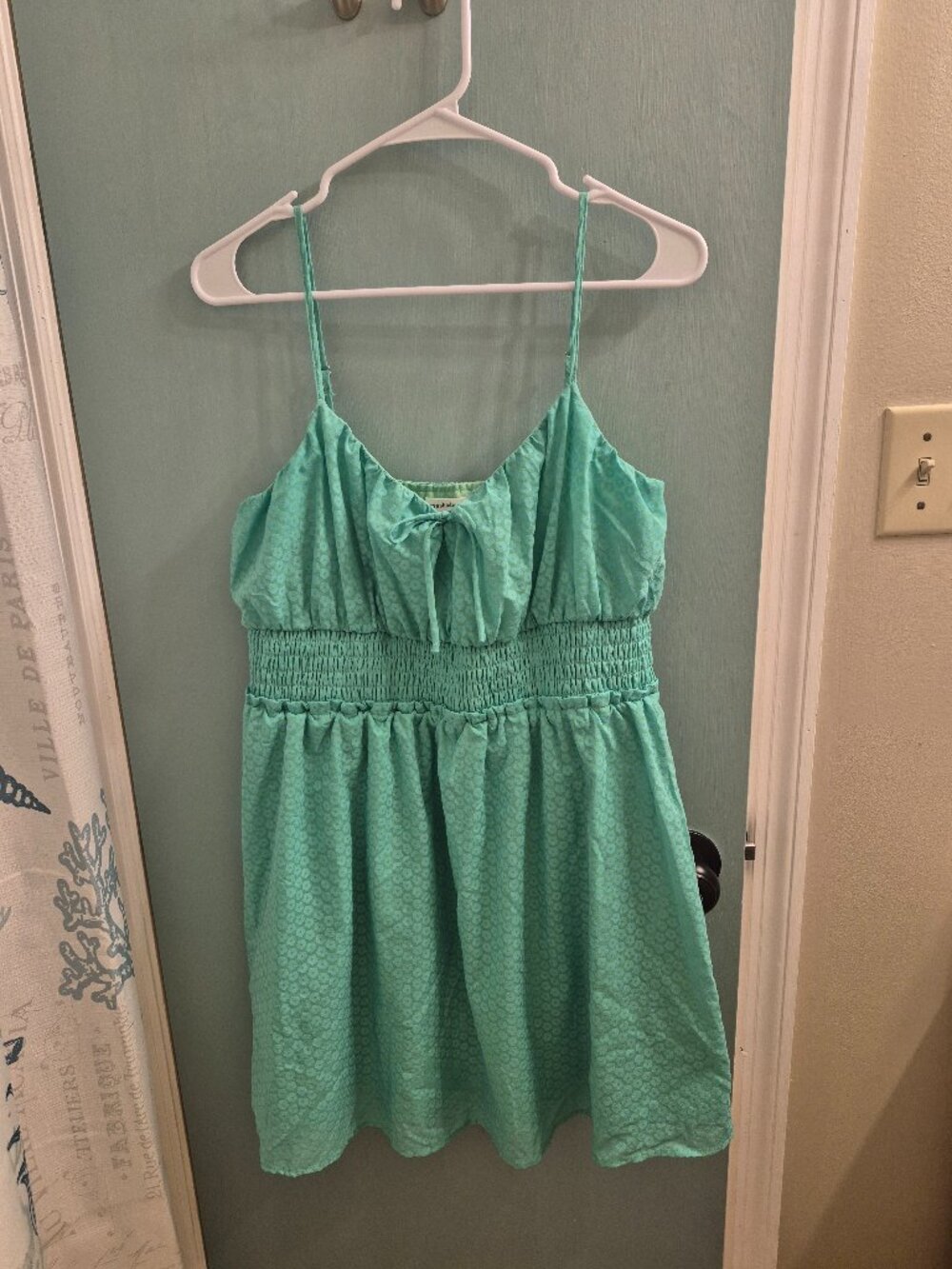 Eye Shadow Green Flower Pattern Dress from Kohl's, Size XL, Like New